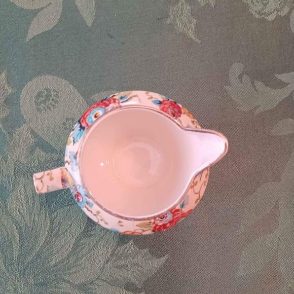 Grimwades England Royal Winton Ivory Norman Exotic Birds 1930s Creamer & Saucer - Picture 2 of 10